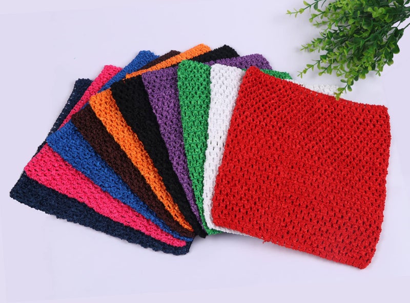 YYCRAFT 9 Inch Width Crochet Tutu Tops for Baby Toddler Girls Infant Chest Wrap for Halloween Dress Up Party(Pack of 10) - Image 2